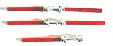 LEGO STAR WARS - seltene CHROME LASERSCHWERTER - 1 kurzes und 2 Doppel - Laserschwerter in rot - Star Wars