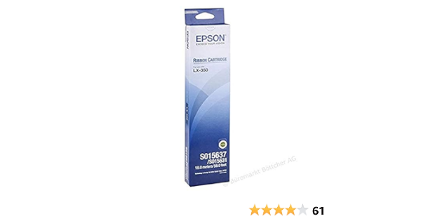 Epson C13S015637 Ink Cartridge for LX350/LX300, Black, Genuine :  Amazon.co.uk: DIY \u0026 Tools