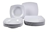Zeitloses Tafelservice für Hauptspeisen und Suppen für bis zu 6 Personen, Ideal für den täglichen Gebrauch oder als originelles Geschenk