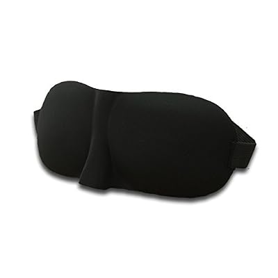 Fablcrew 1 pcs Mignonne Noir Polyester Coton Masque de Fard à Paupières Dormir Masque Visqueux Doux 23 * 8.5 CM