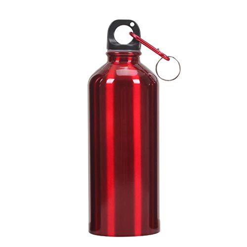 Demiawaking Borraccia Sportiva in Alluminio Bottiglia Termica per Acqua per Ciclismo Sport all'Aria Aperta (400ML, Rosso)