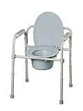 silla water o inodoro para discapacitados Peso total: 6.5 kg Capacidad cubeta: 4 l. Diametro cubeta: 26 cm Ancho entre los brazos: 45 cm