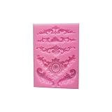 Tamaño:13 x 9 x 0,8 cm. Molde de silicona para decoración con lazos de azúcar
