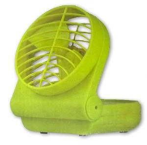 Tragbarer Ventilator mit Klappfunkition 12,5cm grün batteriebetrieben klappbar schwenkbar Camping Kühler Raum-Lüfter Luft-Erfrischer Lüftung