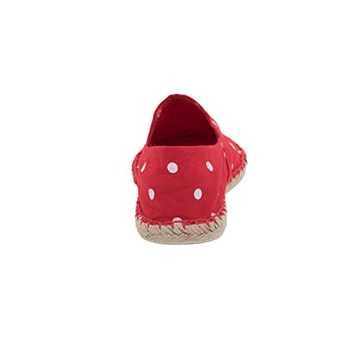 Japanwelt Classic Espadrilles Polka Dots Canvas Damen und Herren Gepunktete Sommer Slipper Größe 37 - 4
