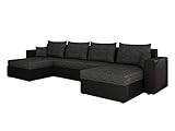 große sofas u form Schlaffläche: 290x110 cm Mirjan24 Ecksofa Sofa Couchgarnitur Couch Rumba! Wohnlandschaft mit Schlaffunktion und Bettkasten, Ecksofa in U-Form, Polstermöbel, Farbauswahl, Kissen-Set (Soft 011 + Lawa 06)