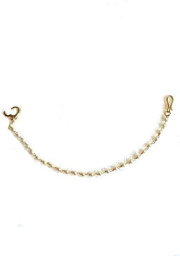 New Golden Faux Pearl Indian Bollywood Bridal Nose Ring Piercing Required