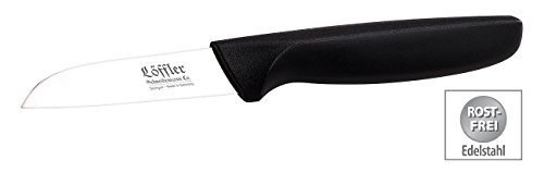 Löffler Schneidewaren Co. Gemüse-/Obst-/Schälmesser aus Solingen, Edelstahl, glatte 8-cm-Klinge
