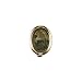 Bead House Plain Border Earclip with 18x13mm Cup 1 Pair Gold Plated