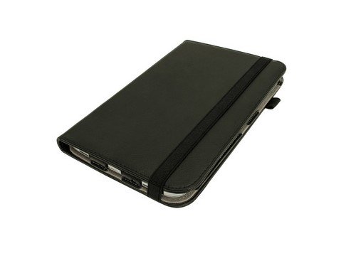 igadgitz 360° Drehbar Schwarz PU Ledertasche Hülle für Samsung Galaxy Tab 3 8.0" SM-T310 Mit Multi-Winkel Betrachtungs-stand + Auto Sleep/Wake + Displayschutzfolie