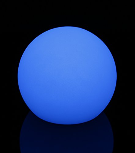 LED Leuchtkugel Gartenkugel kabellos mit Akku 20 cm multicolor RGB mit Farbwechsel und Fernbedienung aufladbar - 3