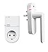 Produktbild Schellenberg Smart Home Fenstergriff mit Alarm und Funk in Weiß - mit variabler Vierkantlänge, für Fenster und Türen, inkl. Funk-Steckdose