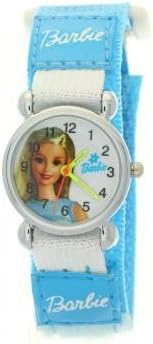 New Product! Adorable Barbie Blue Nylon Velcro Band Fashionable Cartoon Girls Watches