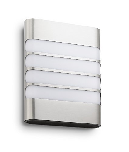 Philips LED Wandaußenleuchte Raccoon, Edelstahl, 172734716