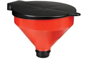 AP SUPPLIES 10Inch Funnel Tank with Lid and Mesh - Fine Mesh Filter for Easy Refilling - Thick Plastic Fuel Funnel for Petrol, Diesel, Oil, Ad-blue, Water, Screen Wash