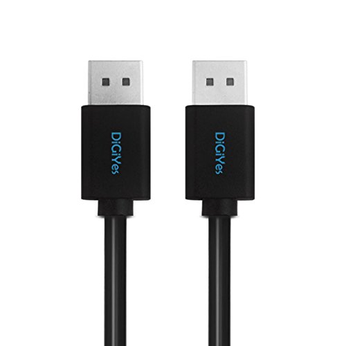 DiGiYes® 1.8M / 6Ft Gold überzogene Displayport auf Displayport Kabel 4Kx2K Auflös (6Ft, Schwarz) - 2