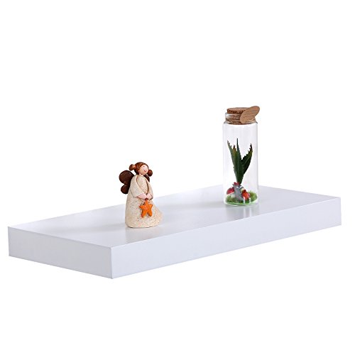 Songmics Wandboard Wandregal 40 x 20 x 3,8 cm Belastbarkeit 15 kg weiß LWS504 - 8