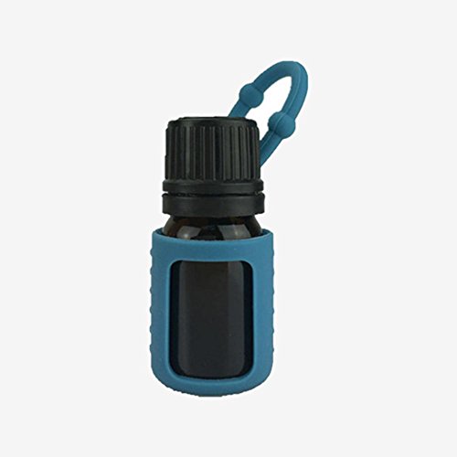 Preisvergleich Produktbild PoeticHouse Silikon Roller Flaschenhalter Hülse ätherisches Öl Flasche Protector Schutzhülle mit Seil für 5 ML, 10 ML, 15 ML ÖlflascheZufällige Farbe