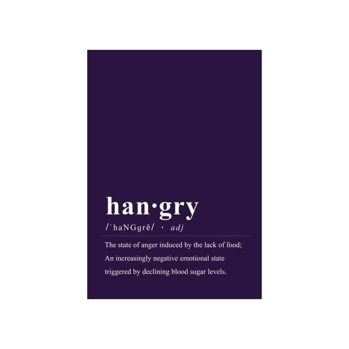 Buy The Hangry Dictionary Definition Weekly Meal Planner A 7x10 Inch