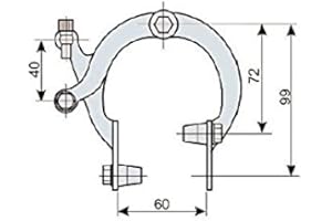 CicloSportMarket Coppia Freni A GANASCIA per Bicicletta 20/24/26 Olanda - GRAZIELLA - Pieghevole