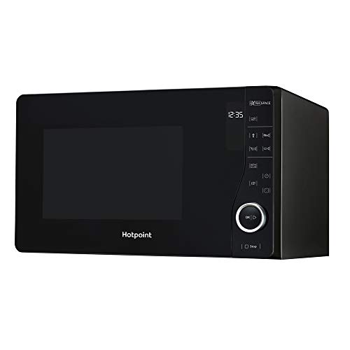 Hotpoint Extra Space Solo Flatbed Microwave, 26 Litre, Black Pome