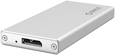 ORICO Aluminium USB 3.0 mSATA SSD Enclosure Caddy for M50 mSATA SSD - Silver