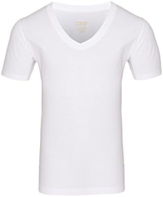 Girl from Paris - Men V-Neck Shirt - slim fit - white - M