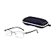 Produktbild Rahmenlose Lesebrille Anti-Blaulicht für Herren +2.5 (60-64 Jahre) Schwarz Mode Diamant Cut Edge Designer Ultraleicht Presbyopische Gläser mit Etui