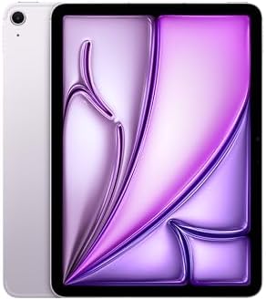 Apple iPad Air 11'' con chip M3: Apple Intelligence, 1 TB, fotocamera frontale e posteriore da 12MP, Wi-Fi 6E + reti cellulari 5G, Touch ID, un giorno intero di batteria — Viola