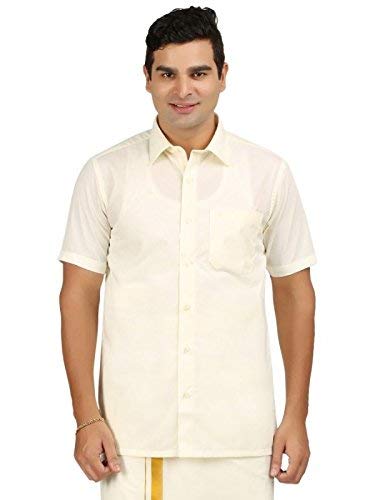 Cotton Half Shirts (Cream, 38 