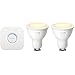 Produktbild Philips Hue Starter Kit 2 Leuchtmittel Ambiente weiß GU10
