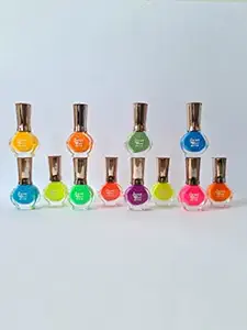 Sweet Girls Smo-oth & Easy Drying, Glossy Finish, Free From Set OF 12 Nail POlish Combo Pack (12ml)
