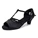Produktbild Damen Mädchen Elegante Latin Dance Schuhe, Selou Rumba Waltz Prom Ballsaal Salsa Dance Low Heel Sandalen Frauen Sommer Active Art Business Rockabilly Sport Leichte Sneakers