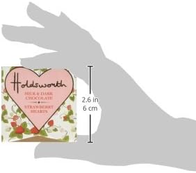 Holdsworth Petite Milk &amp; Dark Chocolate Strawberry Hearts Cube 55g