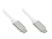 Produktbild Alcasa 2812-cc010 W 1 m USB C USB C Silver, White USB Cable – USB Cables (1 m, 3.1 (3.1 Gen 2), USB C, USB C, Silver, White, 5 V)