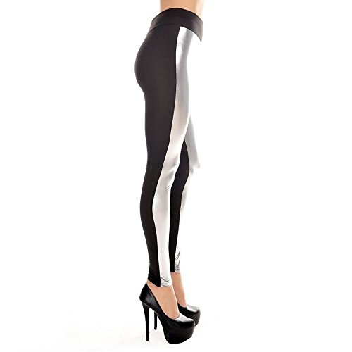 Preisvergleich Produktbild QUEEN LEGGING WÄSCHE-SCHWARZ UND SILBER FRONT