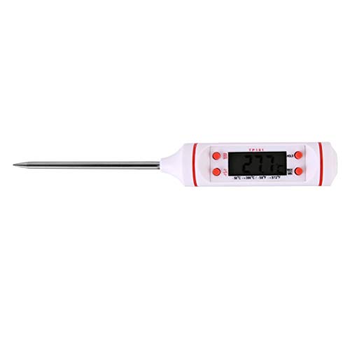 Preisvergleich Produktbild Küche, die Thermometer, Nadel-elektronisches Nahrungsmittelthermometer, Grill-Thermometer, Maß-Milchtemperatur, Thermometer mit sofortigem gelesenem, langer Fühler, hintergrundbeleuchtetem LCD-Schirm, Bestes für Nahrung, Fleisch, Grill, BBQ, Milch und Wasser kocht