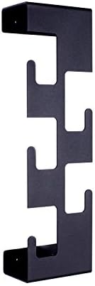 semuUp | Vertical wall mounted metal coat rack | 5 hooks | Black, white, grey colours available (Black)