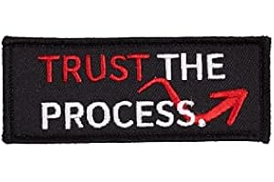 Elitex Training Parche Bordado con Velcro - Trust the Process - Parche para Mochilas y Chalecos de Cross Training y Gimnasio