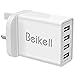 Price comparison product image Beikell USB Charger USB Wall Charger Plug - Rapid 4 Port 5A/25W USB Charger Power Adapter with Smart Device-Adaptive Fast Charging Technology