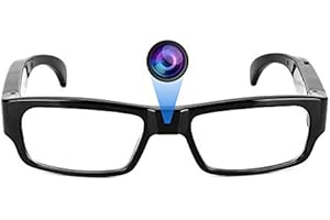 Dioche Okulary z ukrytą kamerą szpiegowską, przenośne, mini, 1080p, do nagrywania wideo, rejestrator wideo, zabezpieczenie przed polaryzacją, do użytku wewnątrz i na zewnątrz