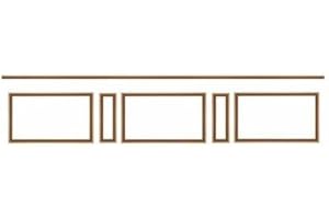 Nordlinger PRO Kit Moulure de Soubassement Bois 4m – Moulure Murale Prédécoupée – 100% FSC – Apportez du Cachet à Vos Murs