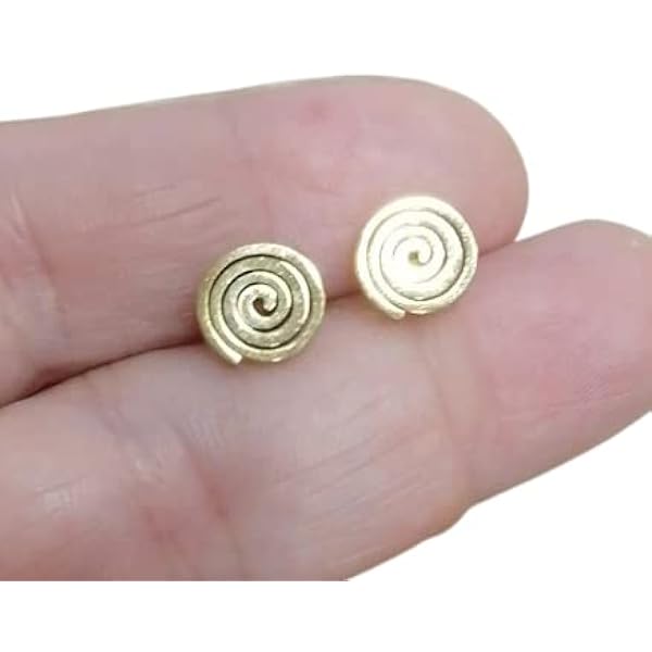 Spiral Ohrstecker Edelstahl Gold - Sonnenstecker Ohrring Für Frauen, Hypoallergen