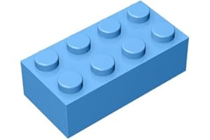 TTEHGB TOY Classic Bulk Brick Block 2x4, 100 Piece Building Brick Light Blue, Compatible with Lego Parts and Pieces 3001(Colour:Light Blue)