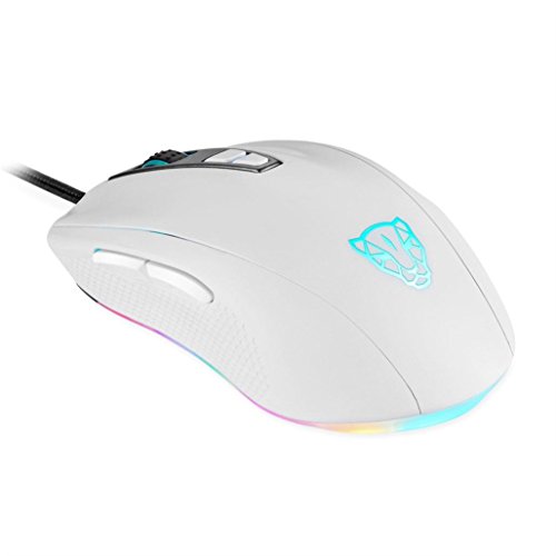 Preisvergleich Produktbild samLIKE MOTOSPEED V60 Wired Gaming Maus 5000 DPI Professionelle optische Atmung RGB Hintergrundbeleuchtung (Weiß)