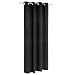 Produktbild Thermo Ösenschal-Vorhang Gardine Blickdicht Lichtdicht BLACKOUT UNI schwarz ca. 140x245cm