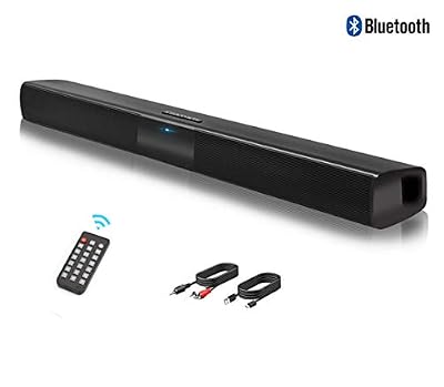 Zuoli Barre de son, Haut-parleur, Bluetooth Haut-Parleur Filaire et sans Fil Speaker stéréo HD Audio avec Télécommande, logement pour Carte TF, téléphone portable,TV, tablette, son puissant, support RCA/AUX