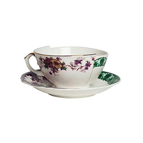 SELETTI Taza de té con Plato de Porcelana «Hybrid-Isidora»