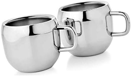 Dynamic Store Stainless Steel Double Wall Apple Cups (90 ml) - Set of 2