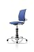 Produktbild 3Dee ergonomischer Bürostuhl/Chefsessel, Bezug: Mikrofaser in Farbe royal-blau, Feder: PLUS in chrom, Fußkreuz Alu poliert